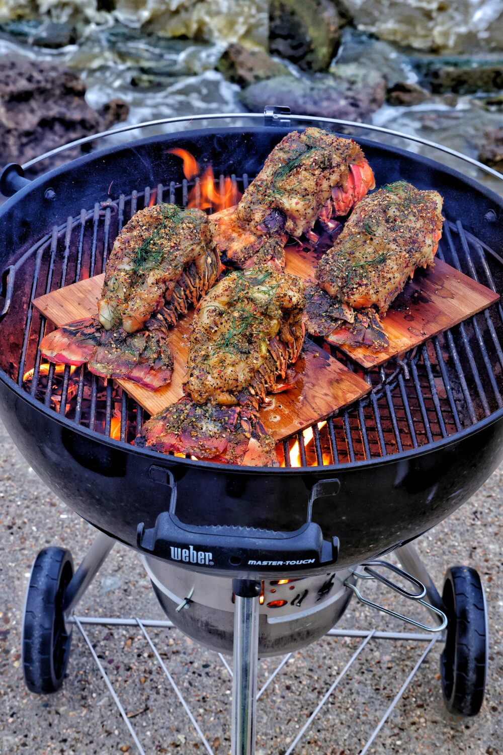 Discover the Secret to Smoky, Succulent Lobster Tails with Live Fire Republic's Wood Plank-Smoked Spiny Lobster Tails!