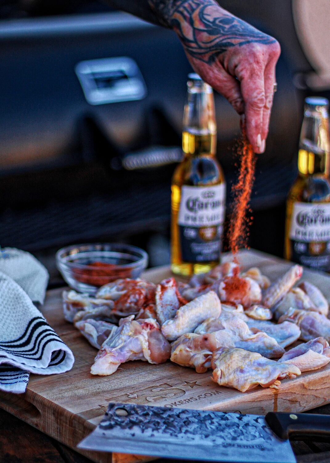 Smoked Apricot-Glazed Chicken Wings