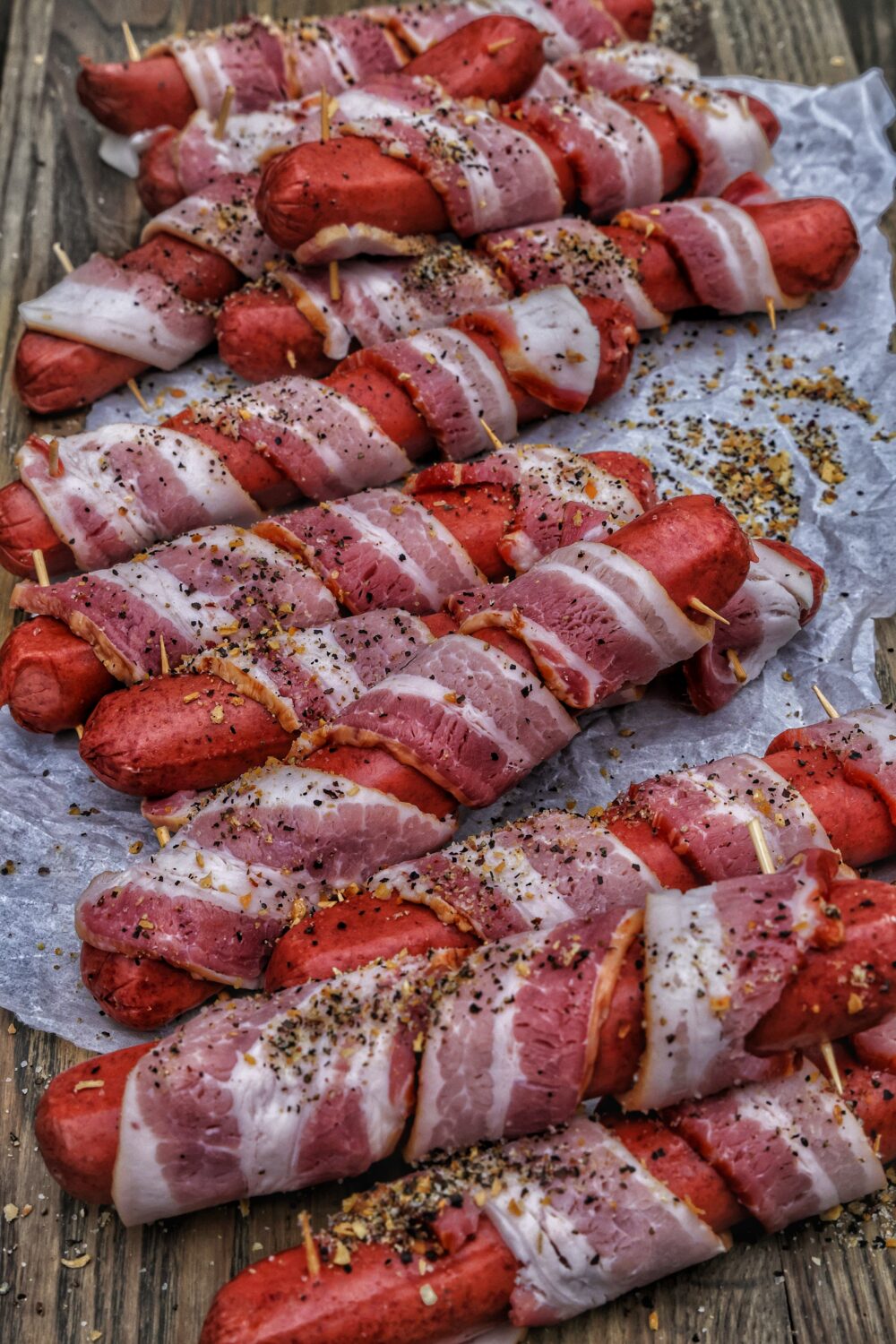 Beef dogs and pork bacon, a match made in baseball heaven.
