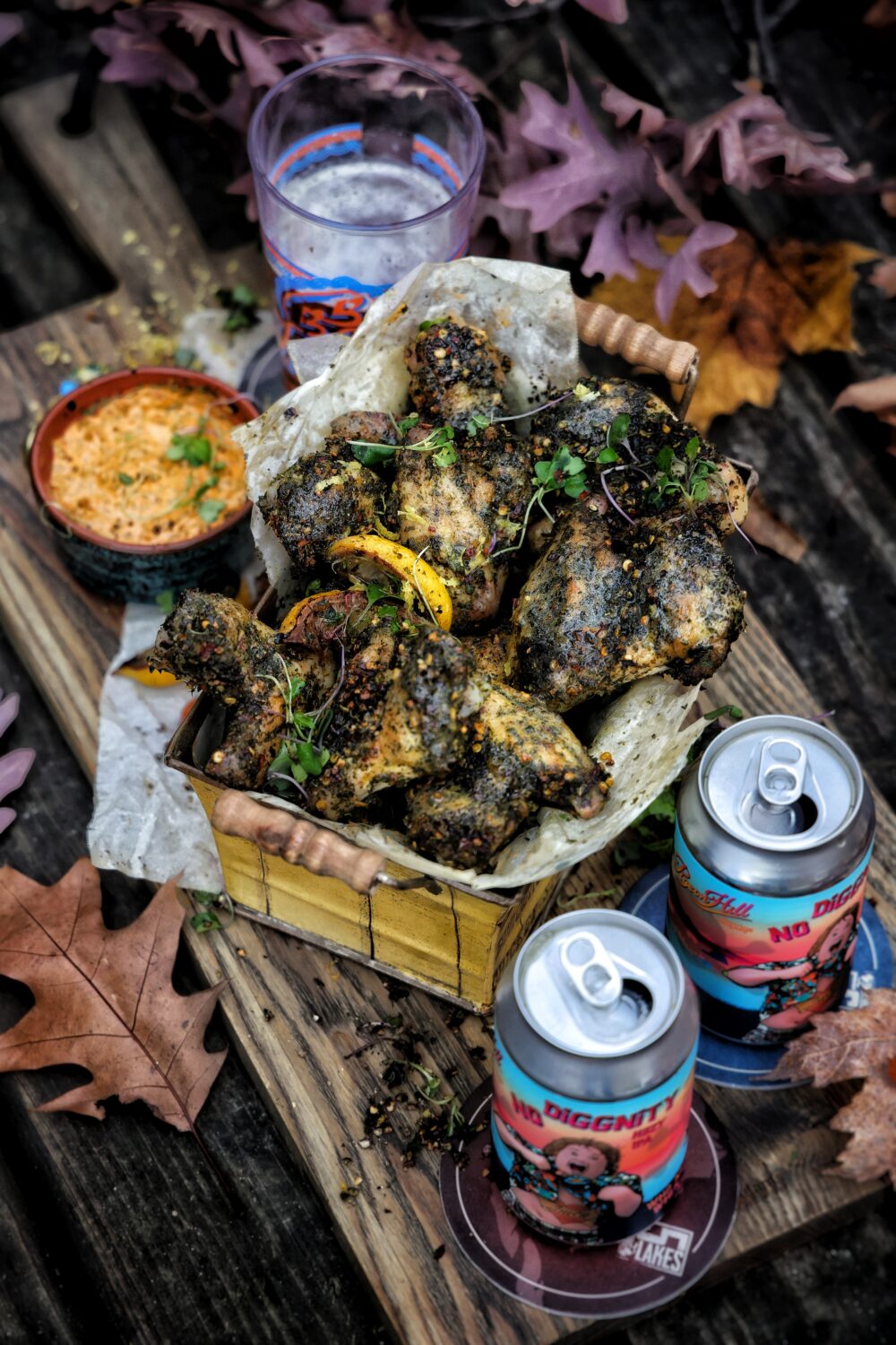 Argentinean-Inspired Smoked Chimichurri-Rubbed Chicken Wings