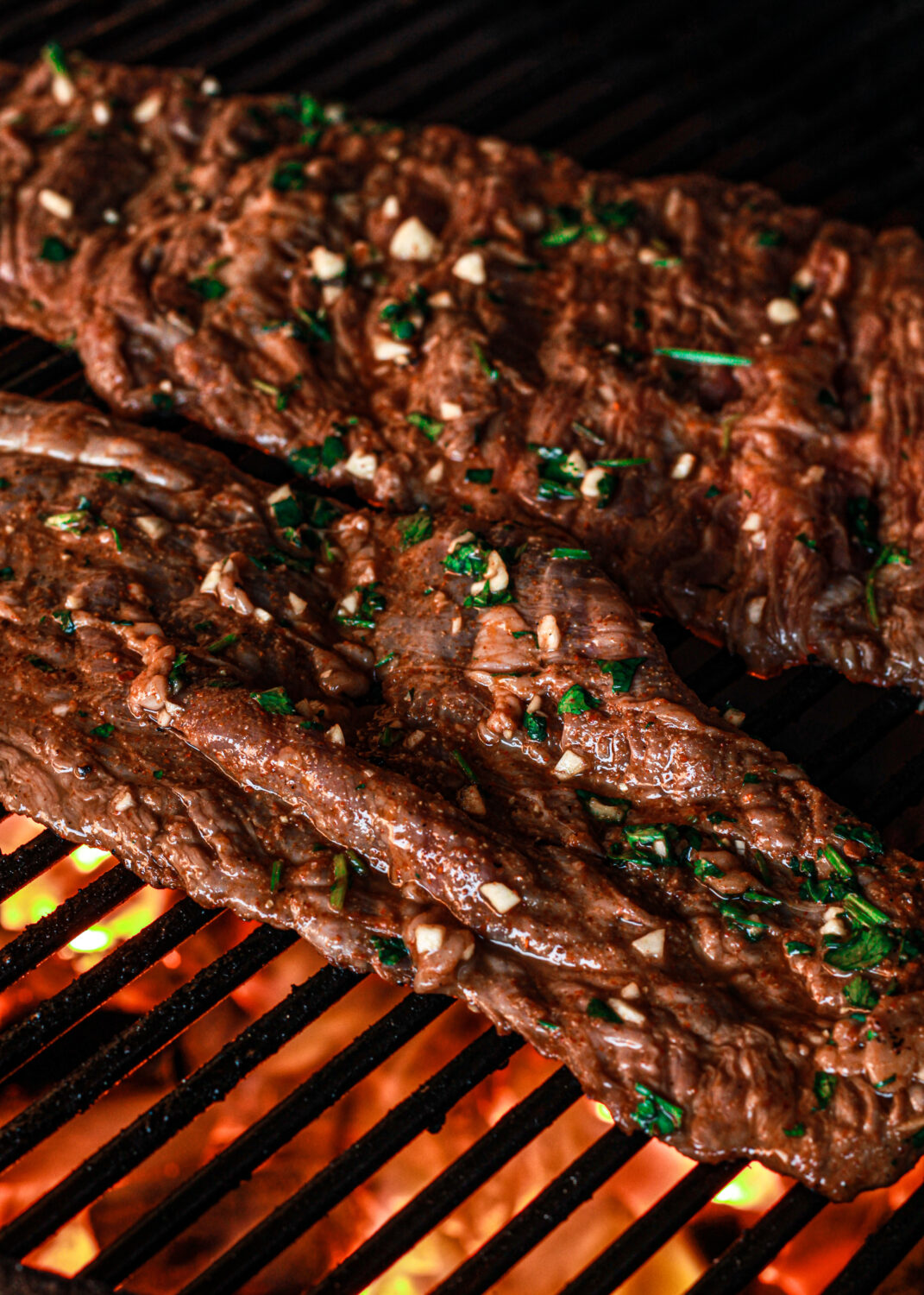 carne asada on grill